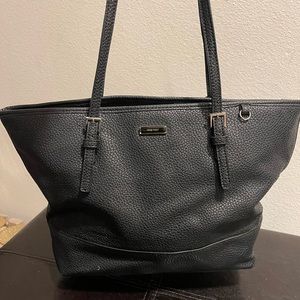 Nine West Black Leather Tote.